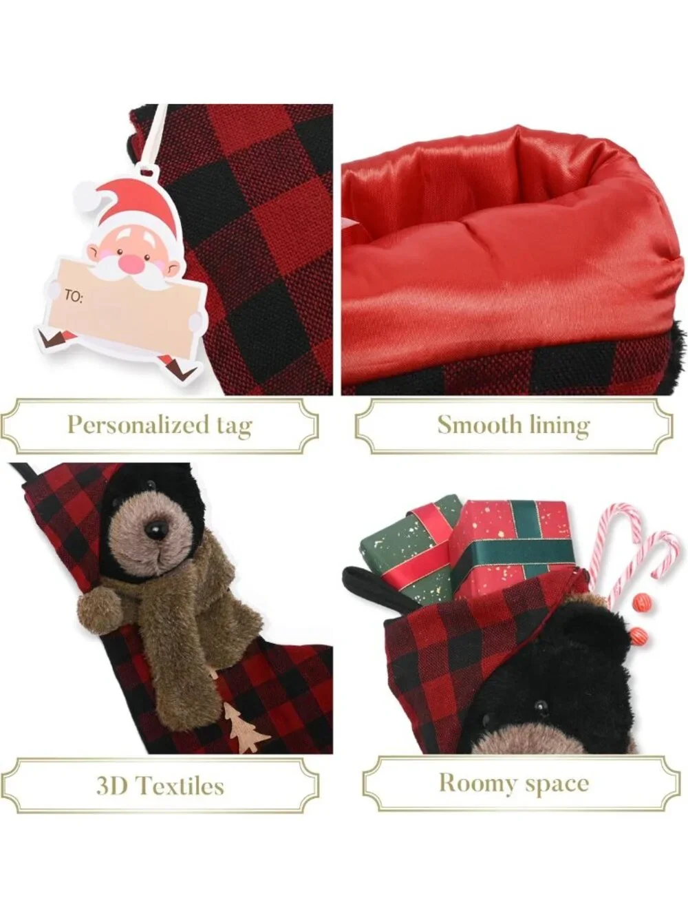 Cute Plush Christmas Stockings, 21